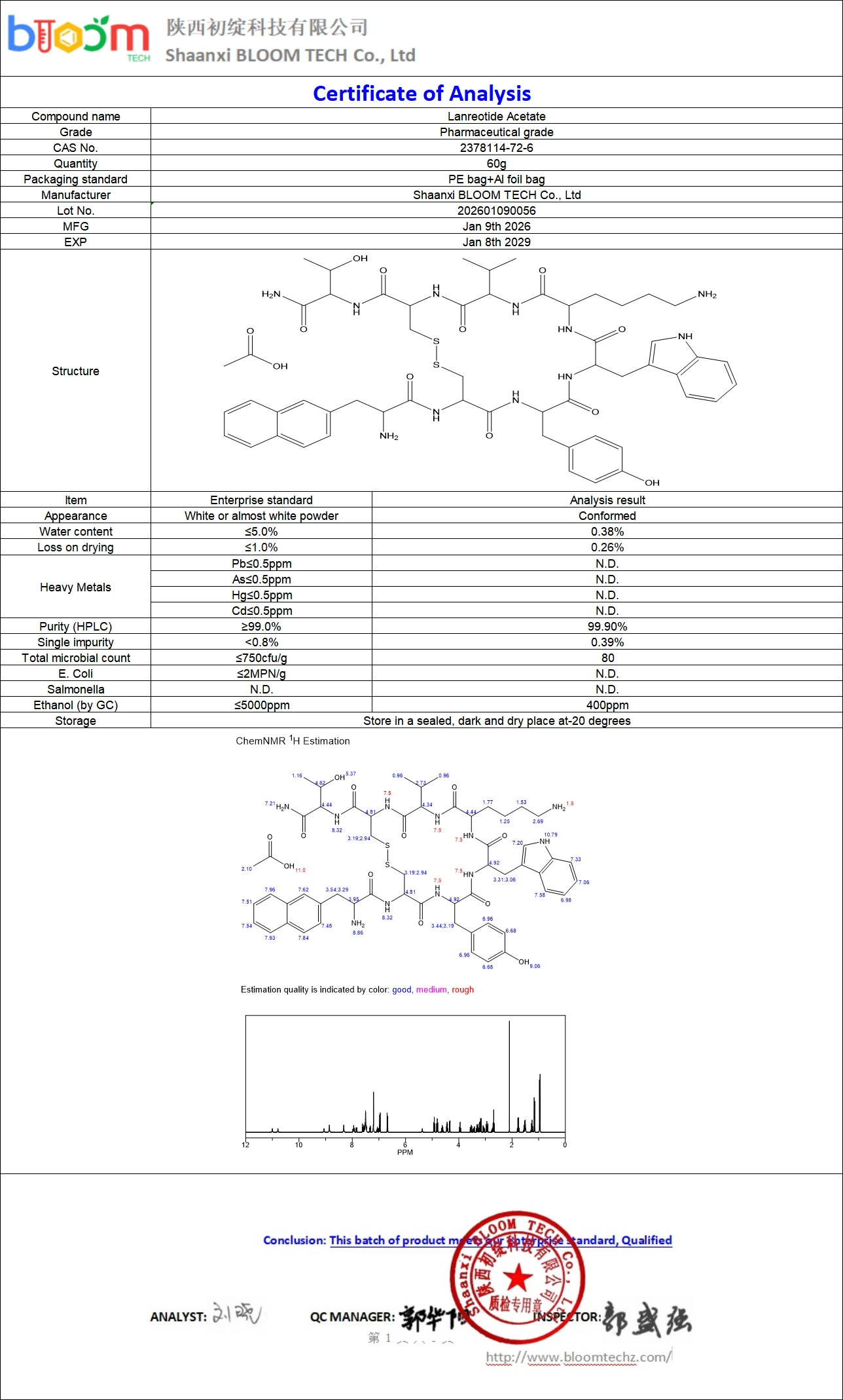 Palmitoyl pentapeptide-4 COA | Shaanxi BLOOM Tech Co., Ltd Palmitoyl pentapeptide-4 COA | Shaanxi BLOOM Tech Co., Ltd